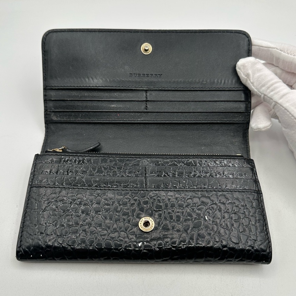 Burberry Patent Embossed Leather Wallet - Picture 11 of 15